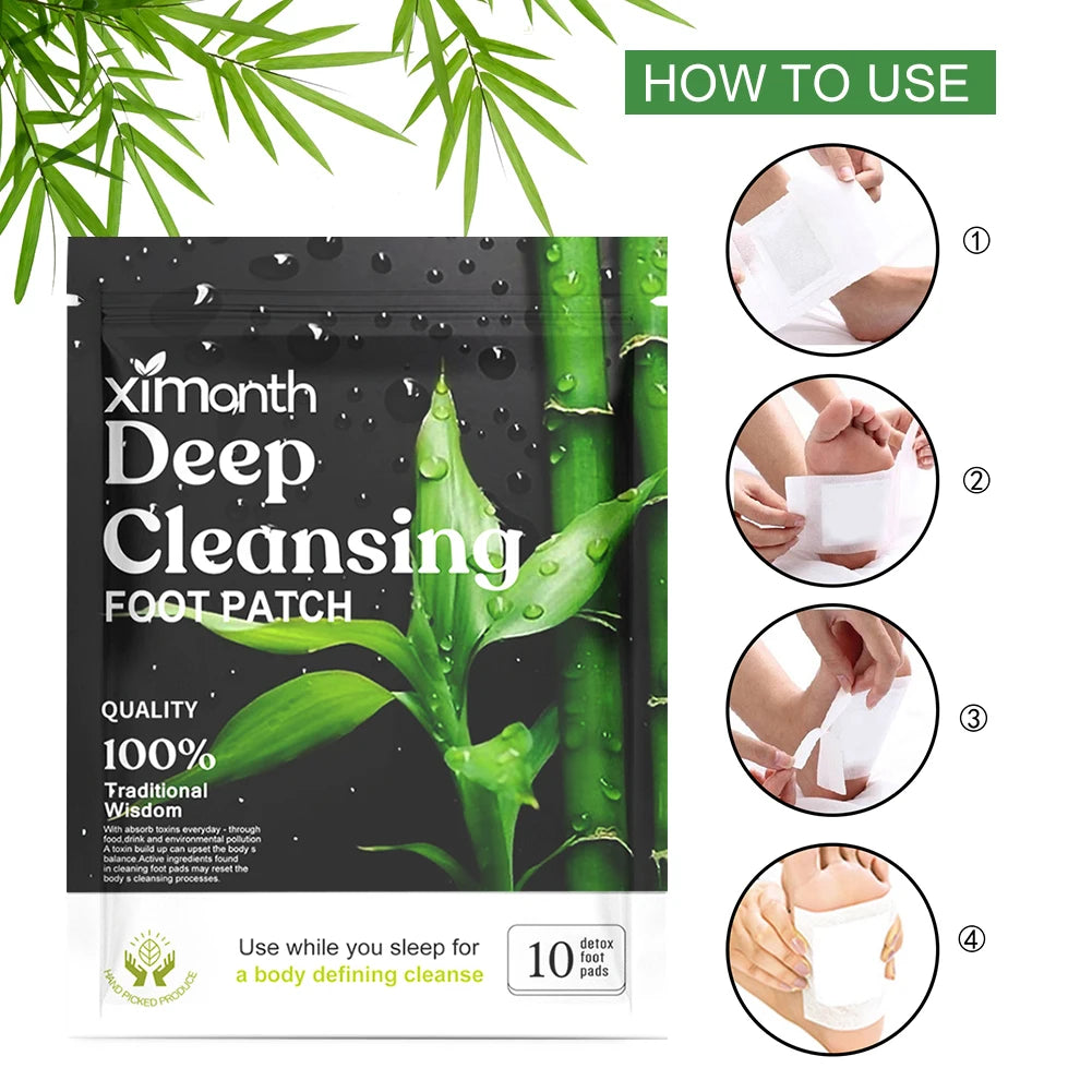 10-100PCS Detox Foot Patches Stress Relief Feet Deep Sleep Herbal Detox Sticker Clean Relieve Stress For Foot Care Tools